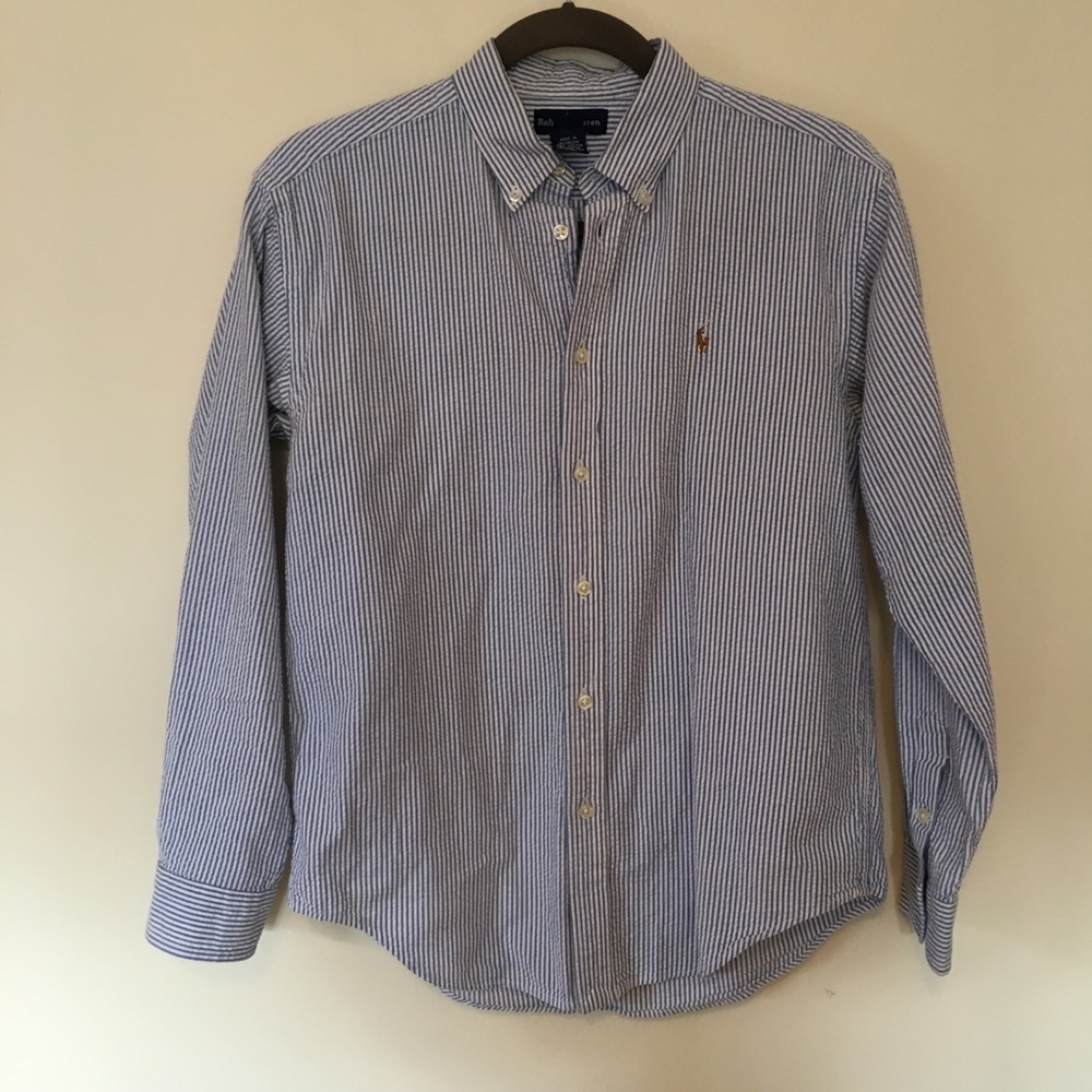 Ralph Lauren seersucker button down shirt